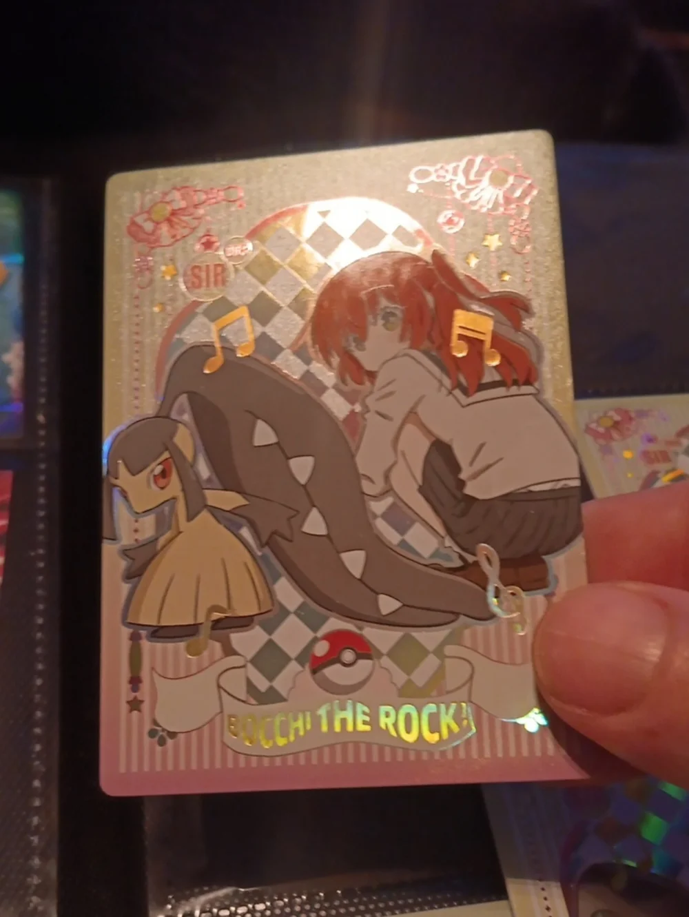 Pokemon Trading Card Pink, Gold, Black, Gray
